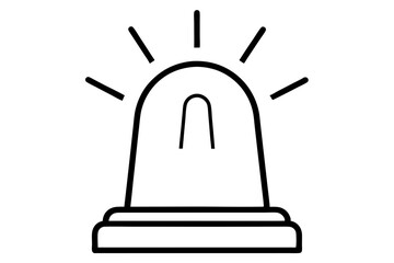 Emergency Siren Icon Vector – Alert Symbol for Apps and Interfaces

