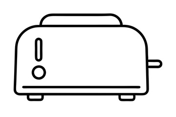 Toaster Line Art Illustration for Kitchen Appliance Branding and Retail

