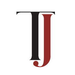 TJ or JT Abstract Letters Logo Design Monogram. 標誌設計, ロゴデザイン, Diseño de logotipo