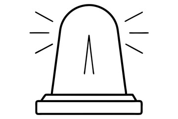 Emergency Siren Icon Vector – Alert Symbol for Apps and Interfaces

