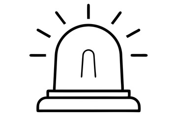Emergency Siren Icon Vector – Alert Symbol for Apps and Interfaces

