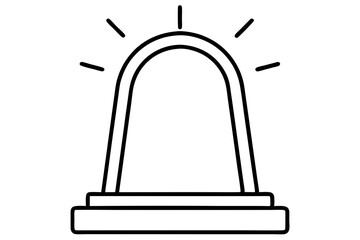 Emergency Siren Icon Vector – Alert Symbol for Apps and Interfaces

