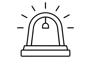 Emergency Siren Icon Vector – Alert Symbol for Apps and Interfaces

