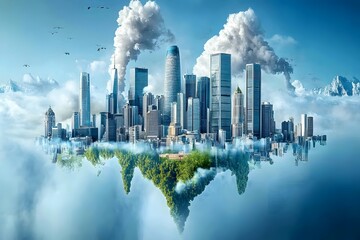 Sky City: Floating Metropolis Above Clouds