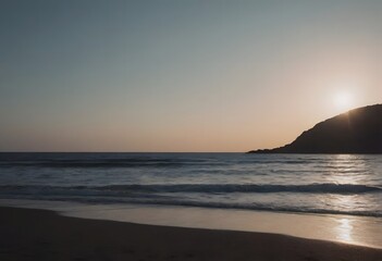 Fototapeta premium Minimalistic background/backdrop. Sunset over the sea