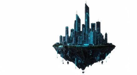 Futuristic Hovering Cityscape