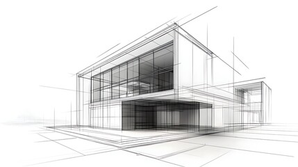Modern architectural wireframe design featuring residential interior elements high resolution picture