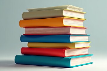 Colorful Books Stacked High - Education and Knowledge Representation