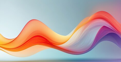 Colorful abstract waves flow across a smooth background, created by ai generated