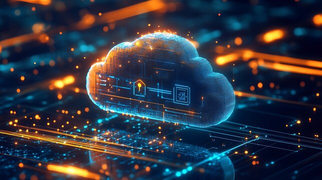 A digital cloud representing modern cloud based computing