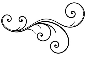 Elegant Baroque Swirl Ornament for Decorative Design

