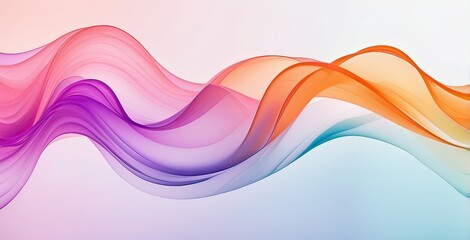 Colorful flowing waves create a mesmerizing abstract design in vibrant hues, created by ai generated