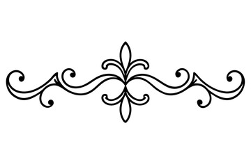 Gold Ornamental Baroque Element – Elegant Vector for Wedding and Luxury Design


