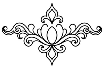 Gold Ornamental Baroque Element – Elegant Vector for Wedding and Luxury Design

