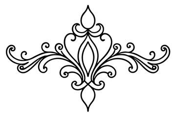 Gold Ornamental Baroque Element – Elegant Vector for Wedding and Luxury Design

