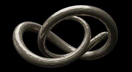 Fototapeta premium Reflective Liquid Metal Mobius Ribbon