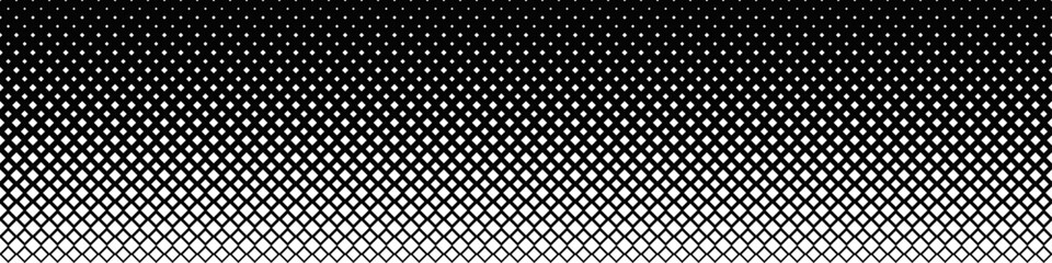 Wide abstract repeating square pattern background - geometric monochrome vector illustration from diagonal squares