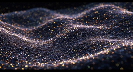 Interconnected Glowing Nodes Forming an Organic Web