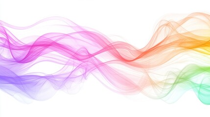 Abstract Rainbow Flowing Lines