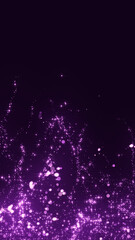 Fototapeta premium abstract purple dust glowing and shiny stars and bokeh lights vertical background,christmas and cosmetics and valentines design element 