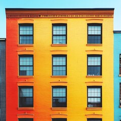 Fototapeta premium facade of an old building with abstract 