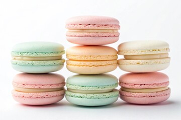 Fototapeta premium colorful macaroons isolated on white background
