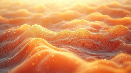 Abstract Sunset, Wavy Surface, Landscape
