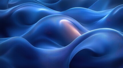 Obraz premium Abstract wavy blue digital form