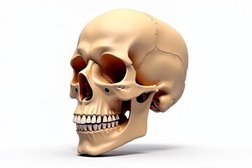 Obraz premium Detailed 3D Human Skull Anatomy Illustration