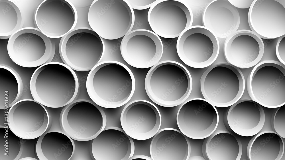 Poster abstract grayscale background with overlapping circles modern design geometric pattern texture 3d ar