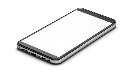Phone on White Blank Screen Device