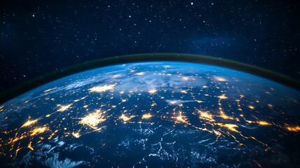 Obraz premium A beautiful image of the Earth from the dark expansive space