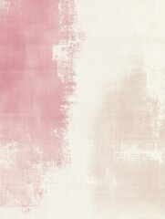 Fototapeta premium Abstract canvas texture with pink and beige color blocking blending together creating a delicate and modern artistic composition. The image evokes a sense of understated elegance