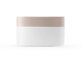 Blank Cosmetic Container for Cream, Powder isolated on White background