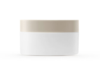 Blank Cosmetic Container for Cream, Powder isolated on White background