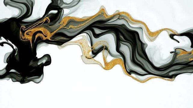 golden black ink liquid background
