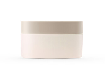 Blank Cosmetic Container for Cream, Powder isolated on White background