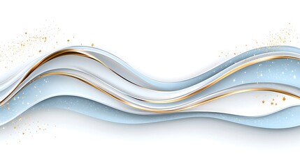 Fototapeta premium Elegant Abstract Blue and Gold Waves Background Design with Glitter Luxury Texture