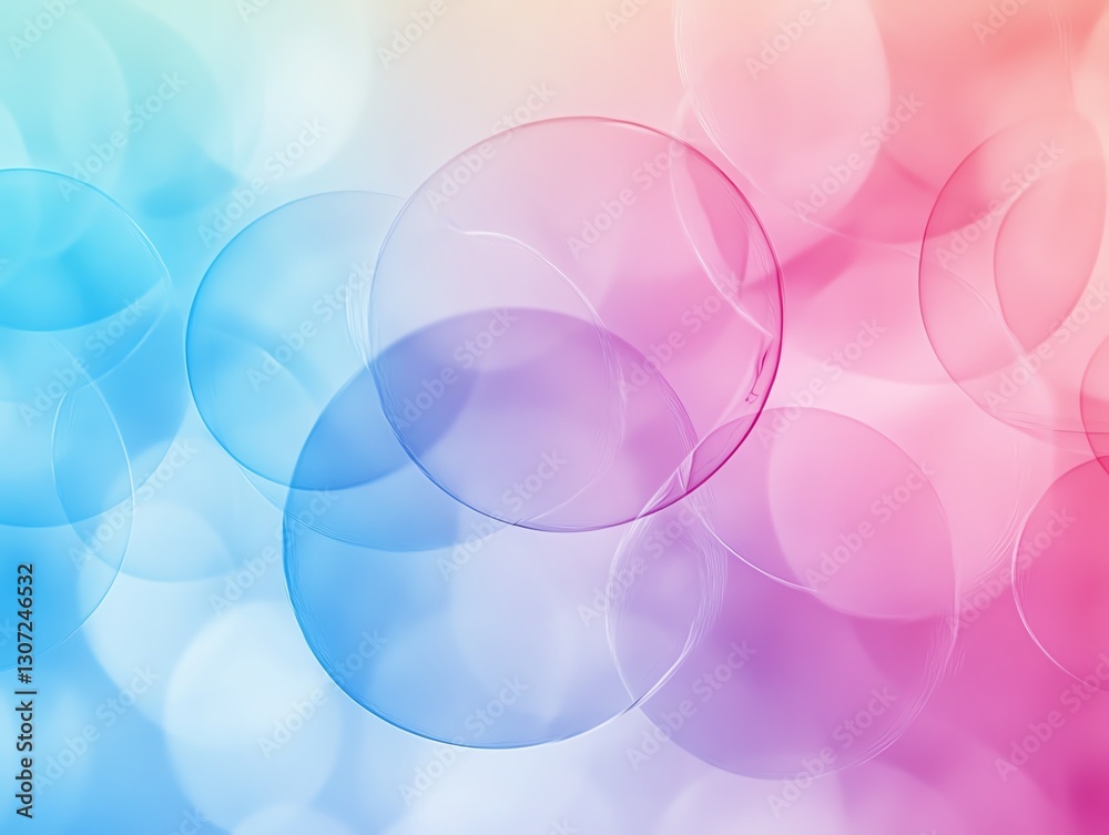 Poster smooth pastel bubble texture background, simple design, soft circular shapes, minimalistic and sooth