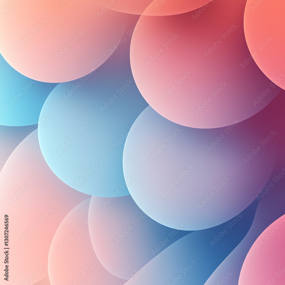 Poster smooth pastel bubble texture background, simple design, soft circular shapes, minimalistic and sooth