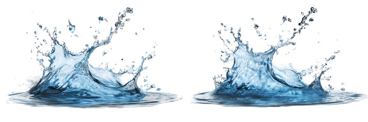 Set of a Water splash, isolated on transparent background.