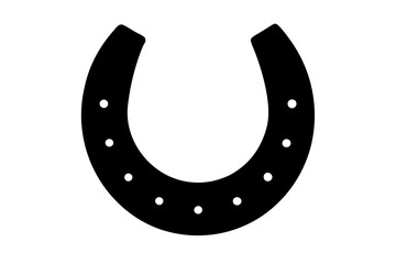 Horseshoe Silhouette Vector – Lucky Western Icon Illustration

