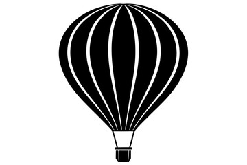Hot Air Balloon Silhouette – Vector Travel and Adventure Icon

