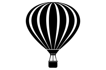 Hot Air Balloon Silhouette – Vector Travel and Adventure Icon

