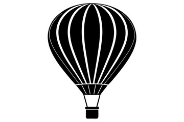 Hot Air Balloon Silhouette – Vector Travel and Adventure Icon

