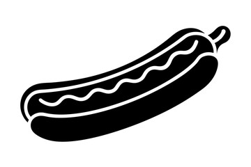 Tasty Hot Dog Icon – Flat Vector Fast Food Illustration

