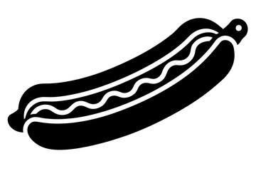 Tasty Hot Dog Icon – Flat Vector Fast Food Illustration

