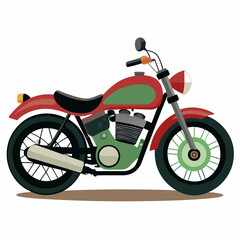 Obraz premium Motorcycle illustration in vibrant colors on a white background