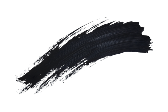 Artistic Black Brushstroke on Transparent Background - Powered by Adobe