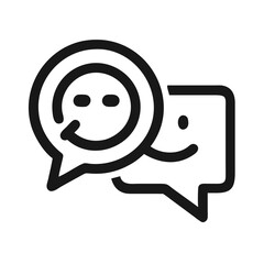 Obraz premium Chat messages with smiling face icon